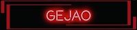 a red neon sign with the word gejao on it